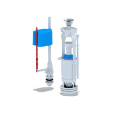 Арматура для унитаза нижний подвод 1/2 пластик, белая кнопка эконом АНИ WC6550