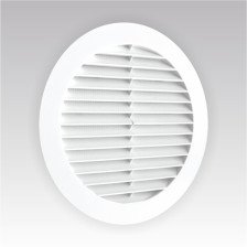 Решетка вентиляционная 12РКС с фланцем, сеткой (d=125 ) 