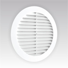 Решетка вентиляционная 12РКС с фланцем, сеткой (d=125 ) 