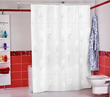 Штора для ванной комнаты 180х200см MIRANDA Country Flower (белый) полиэстер MRD.01.М6040/wh