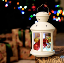 Фонарь со светодиодной гирляндой внутри RGB Режим мигания ULD-L1220-010-DTB-RGB WHITE