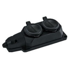 Колодка 2-м с заземлением каучук16А TOKOV ELECTRIC TKE-C05-KK2-Z