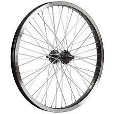 Колесо 20" переднее для BMX, двойной алюм обод 48 отв, втулка SF-B17F аллюм , гайка 14мм ось, пром п