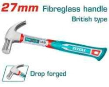 Молоток-гвоздодер 27мм британского типа с фиберглас рукояткой TOTAL THCH61027