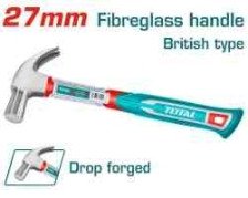 Молоток-гвоздодер 27мм британского типа с фиберглас рукояткой TOTAL THCH61027