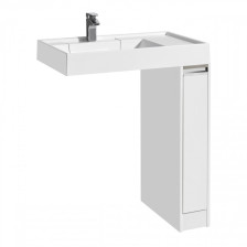 Тумба с раковиной Лондри-20/80 Рейн белая под стиральную машину 1А236101LH010