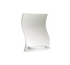 Зеркало Волна 430х600 с полкой