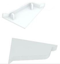 Заглушка пласт белый блеск левая KORNER