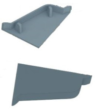 Заглушка пласт серый правая KORNER