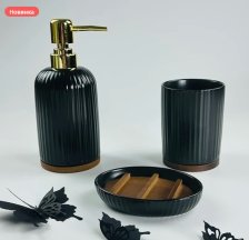 Набор аксессуаров для ванной 3предмета Блэквуд LENARDI фарфор 235-034