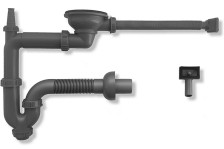 Выпуск большим с переливом в комплекте сифон+гофросифон S905