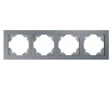 Рамка 4-м GFR00-7004-03 серебро Катрин