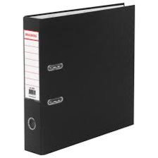 Папка-регистратор 70 мм Brauberg с покрытием из ПВХ черная (удвоенный срок службы)