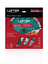 Диск алмазный 232х22,23х2,6х12 сегментный бетон армир бетон гранит кирпич LUFTER NEW FORM 012-232