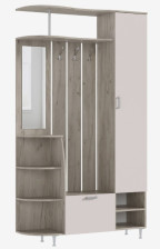 Прихожая Лика №2 1,2м Кашемир/Дуб крафт серый