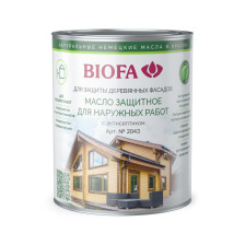 Масло защитное для наружных работ 2043 цвет 4301 лиственница (1л) BIOFA