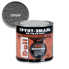 Грунт-эмаль по ржавчине молотковая серая (0,75л) Dali
