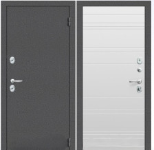 Дверь входная Acoustic OikoT Антик серебро/софт белый 980х2050 Правая 8,7см