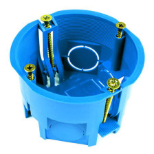 Коробка установочная с/у С3Е3 КК синяя для г/к 68х45мм IP20 с кабель-каналом