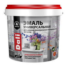 Эмаль универсальная глянцевая база А RAL 9010 (0,9кг) Dali
