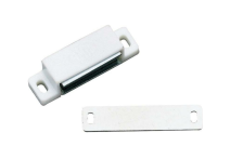 Защелка магнитная одинарная белая 