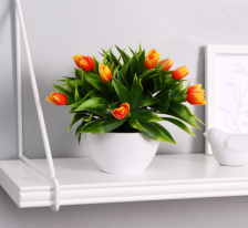 Бонсай в горшке "Тюльпаны" 14х16 см, микс 2329565