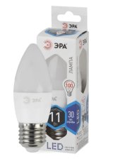 Лампа светодная Е27 11W/4000 В35 (свеча) ЭРА