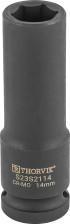 Головка торцевая ударная длинная 6гр 1/2 14мм THORVIK S23S2114