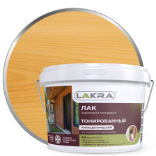 Лак акриловый глянцевый для наружных и внутренних работ сосна (2,5кг) Лакра