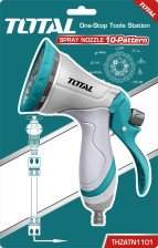 Пистолет-распылитель 10-поз металлич 3/4" адаптер TOTAL THZATN1101