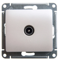 Розетка TV 1-м скрытой установки Glossa GSL000693 коннектор перламутр