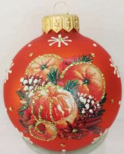 Украшение новогоднее Шар 8см Фрукты зимние КУ-80-254026