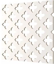 Панель перфорированная HDF "Готика" белая 930х1030х3мм