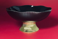 Фруктовница 25,5 см на ножке MULTICOLOR черный LENARDI 163-022