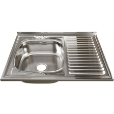 Мойка накладная 60х80 (0,6) h=160 П Mixline