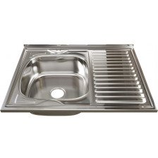 Мойка накладная 60х80 (0,6) h=160 П Mixline