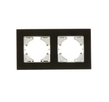 Рамка 2-м С1120-031 стекло черный