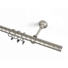 Карниз металлический крученый d25 мм СМ-2998-1Р хром матовый 1,8 м