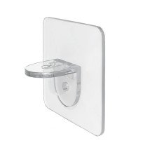 Полкодержатель самоклеющейся 60х60мм, прозрачный, 10 кг на пару