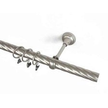 Карниз металлический крученый d25 мм СМ-2998-1Р хром матовый 1,8 м