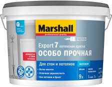 Краска Export-7 ВЭ белая матовая (9л) Marshall