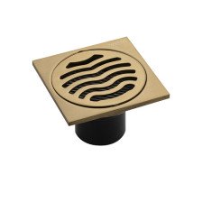 Трап САНАКС 100х100мм вертикальный сухой, золото 1164