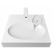 Раковина для установки над стиральной машиной Мэй -60 белая мрамор