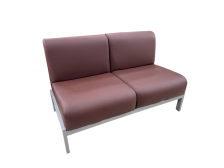 Диван "Сандра" 2-х местный (Кожа искусственная, ЕСО, №26Н (темно-коричневый), AL)