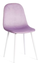 Стул BREEZE (mod. 4724) вельвет/металл, 44х53х87см, Light lavander светло-лавандовый/белый
