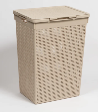 Корзина для белья 60л Лофт с крышкой латте 566020