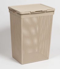 Корзина для белья 60л Лофт с крышкой латте 566020