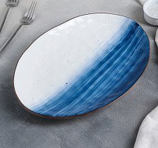 Блюдо Нептун 31,5 см белый/синий 3900245