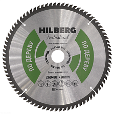 Диск пильный 260х30мм 80Т Hilberg Industrial TRIO DIAMOND HW261