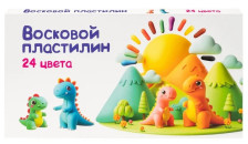 Пластилин 24 цв Восковой пластилин GENIO KIDS  DMR24